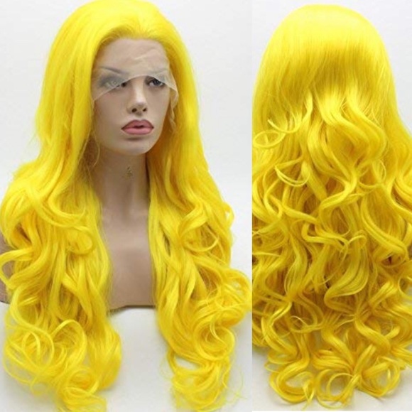 Bobbi  26” LEMON ? YELLOW Lace Front Wig *NWT*? main image 6